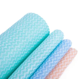 Alcohol Wet Floor Mops Spunlace Cleaning Wipes Nonwoven Fabric Rolls Yellow Cellulose Sponge Cloths With Disposable Wipes