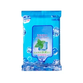 15pcs Summer Cool Down Wet Wipes Feminine Cooling Wipes For Body And Face