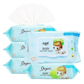 Wholesale Baby Teeth Hand And Face Cleaning Wet Wipes Spunlace Biodegradable Hypoallergenic Customizable Chemical Free Wipes