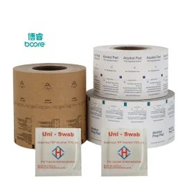 Paper/pe/aluminium Foil/pe 4 Layers Aluminum Foil Laminated Paper For Alcohol Pad/swab/ Wet Wipes