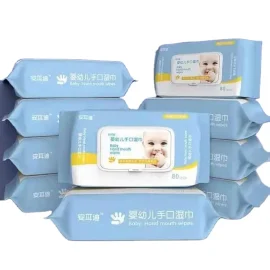 2023 Eco Friendly 80pcs Unscented Organic Baby Wipes Coconut Oil Natural Sensitive Nonwoven Baby Wet Wipes
