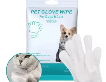Disposable Pet Cleaning Gloves Wipes Biodegradable Pet Grooming Gloves Wet Wipes For Dogs And Cats