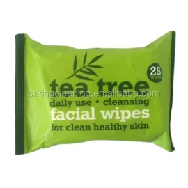 Natrual Tea Tree Oil Facial Cleaning Wet Wipes