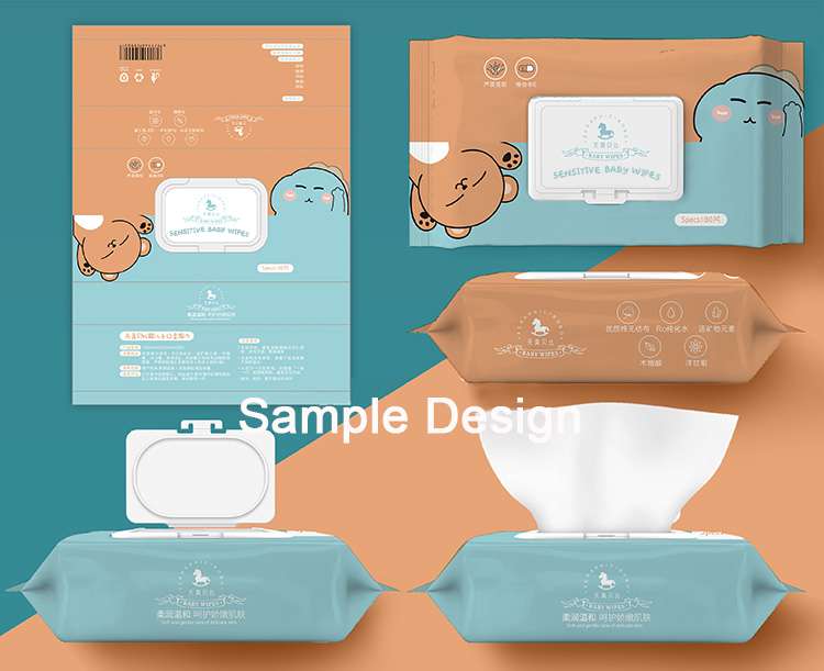 baby sensitive wipes package design